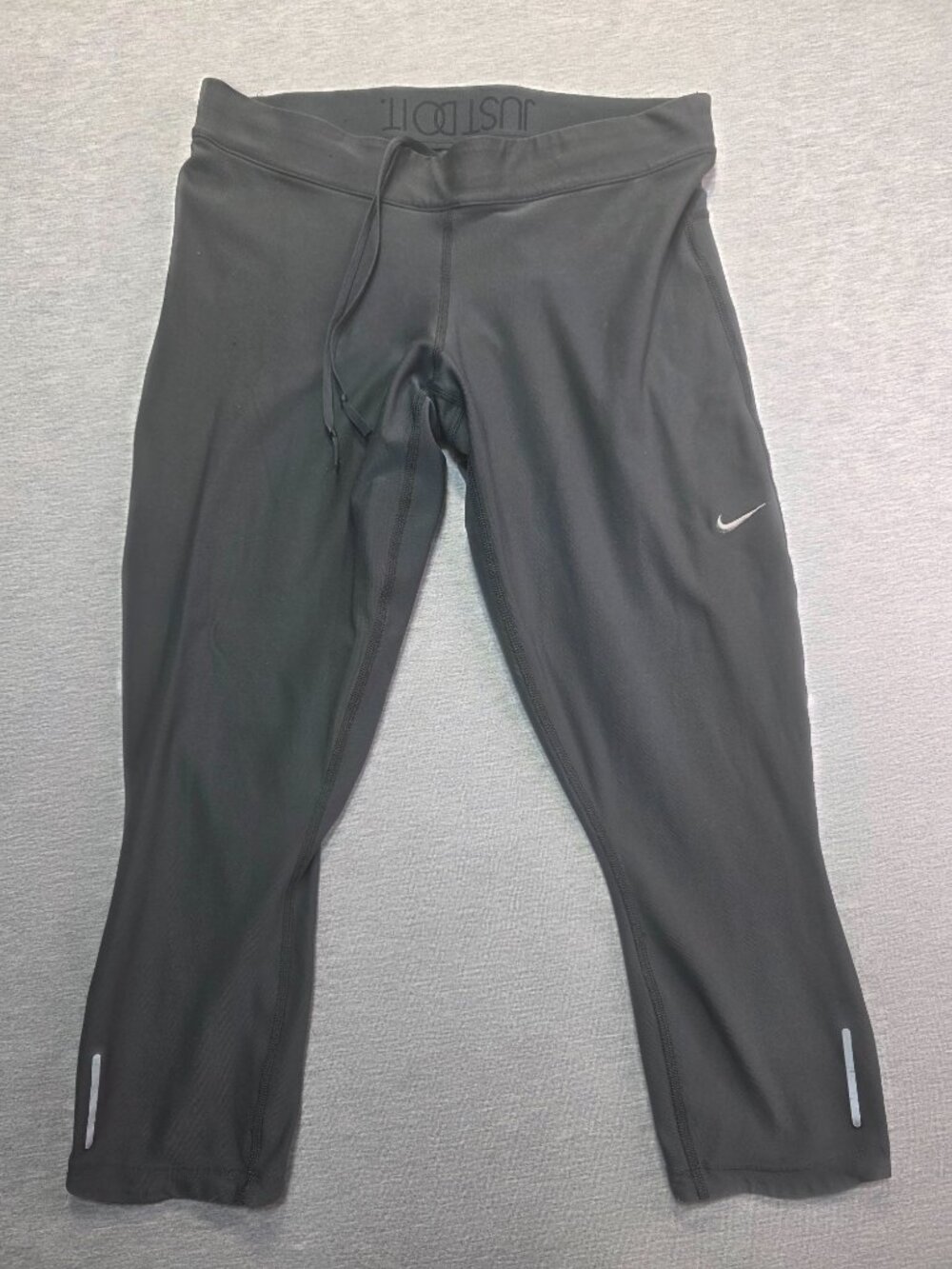 Nike Dri-Fit Just Do It Running Capri Leggings Black Size L